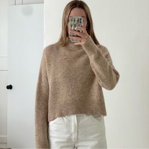 Gently used & Other Stories mock neck cropped sweater | Size M